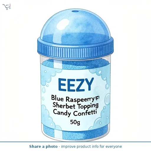 EEZY Blue Raspberry Flavour Sherbet Topping Candy Confetti 50g