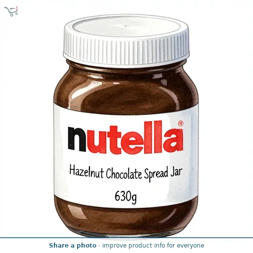 Nutella Hazelnut Chocolate Spread Jar 630g