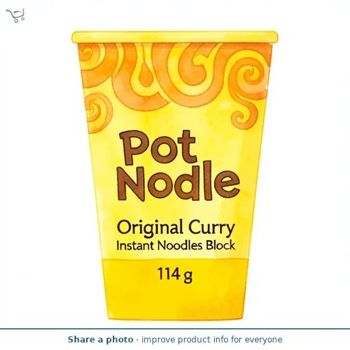 Pot Noodle Original Curry Instant Noodles Block 114 g