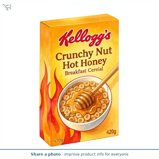 Kellogg's Crunchy Nut Hot Honey ​Breakfast Cereal 420g
