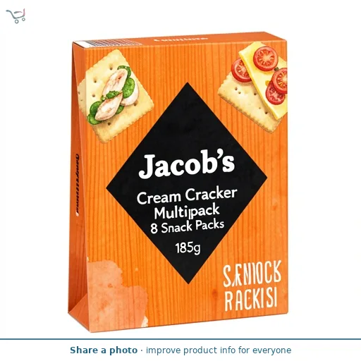Jacob's Cream Cracker Multipack 8 Snack Packs 185g