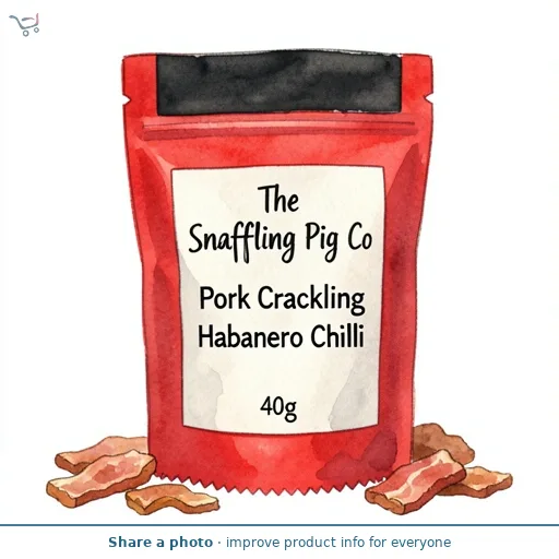 The Snaffling Pig Co Pork Crackling Habanero Chilli 40g