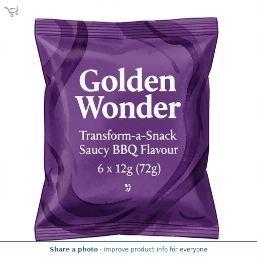 Golden Wonder Transform-a-Snack Saucy BBQ Flavour Snacks 6 x 12g (72g)