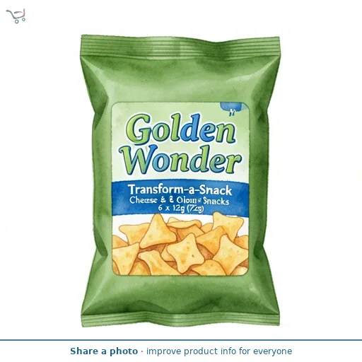 Golden Wonder Transform-a-Snack Cheese & Onion Flavour Snacks 6 x 12g (72g)
