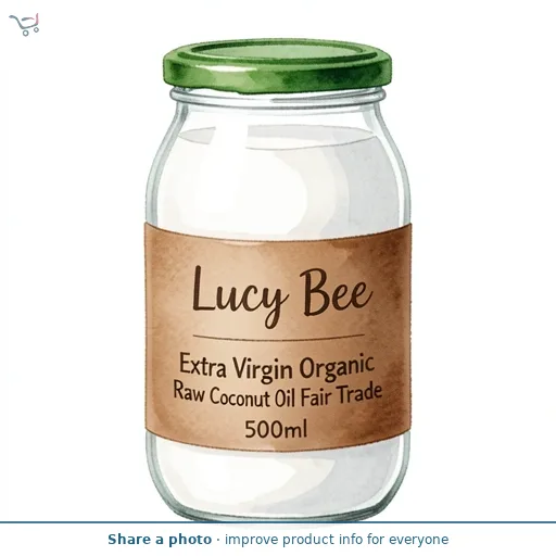 Lucy Bee Extra Virgin Organic Raw Coconut Oil Fair Trade 500ml