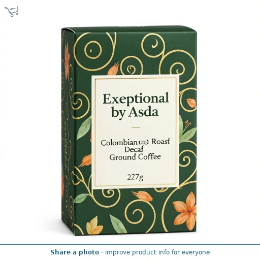 Exceptional by Asda Colombian Roast Decaf Ground Coffee 227g
