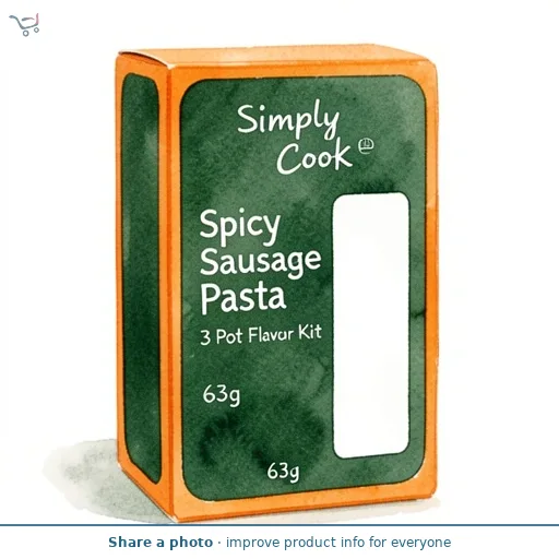 Simply Cook Spicy Sausage Pasta 3 Pot Flavour Kit 63g