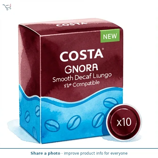 Costa Costa Smooth Decaf Lungo Coffee Pods x10 Nespresso®* Compatible