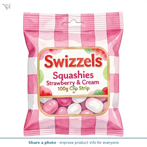Swizzels Strawberry & Cream Flavour Squashies Drumstick 100g