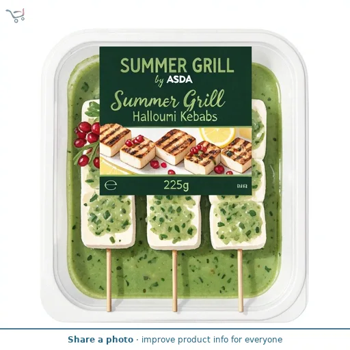 SUMMER GRILL by ASDA Summer Grill by  Herby Mint Halloumi Kebabs 225g