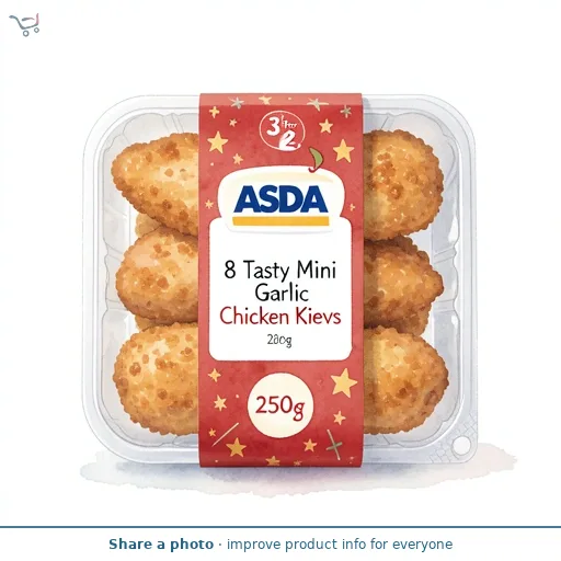 ASDA 8 Tasty Mini Garlic Chicken Kievs 250g