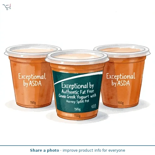 Exceptional by ASDA Exceptional by  Authentic Fat Free Greek Yogurt with Honey Split Pot 150g