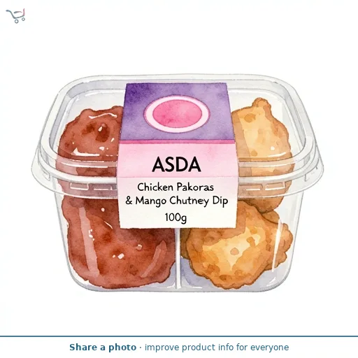 ASDA Chicken Pakoras & Mango Chutney Dip 100g