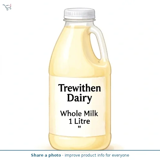 Trewithen Dairy Cornish Whole Milk 1 Litre