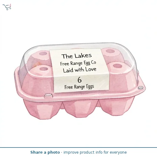 The Lakes Free Range Egg Co Laid with Love 6 Free Range Eggs