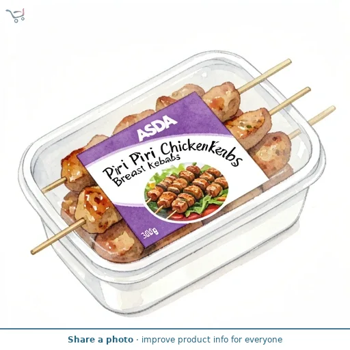 ASDA Piri Piri Chicken Breast Kebabs 300g