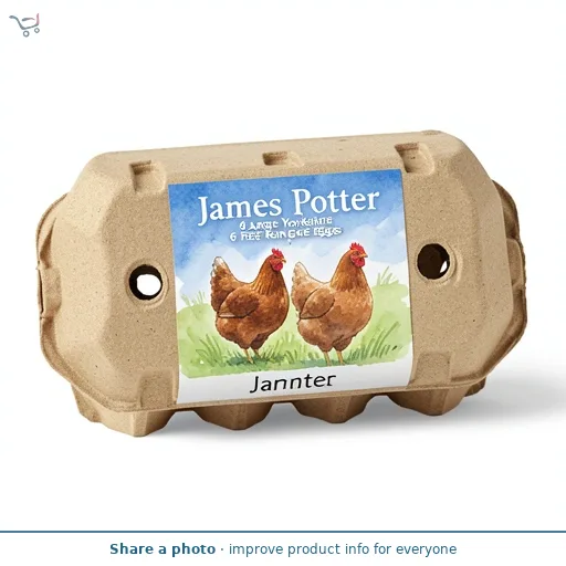 James Potter 6 Large Yorkshire Free Range Eggs