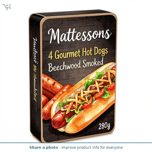 Mattessons 4 Gourmet Hot Dogs Beechwood Smoked 280g