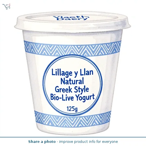 Village Dairy Llaeth y Llan Natural Greek Style Bio-Live Yogurt 125g