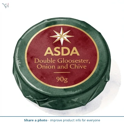 ASDA Double Gloucester, Onion and Chive 90g