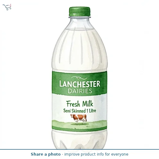 Lanchester Dairies Fresh Milk Semi Skimmed 1 Litre