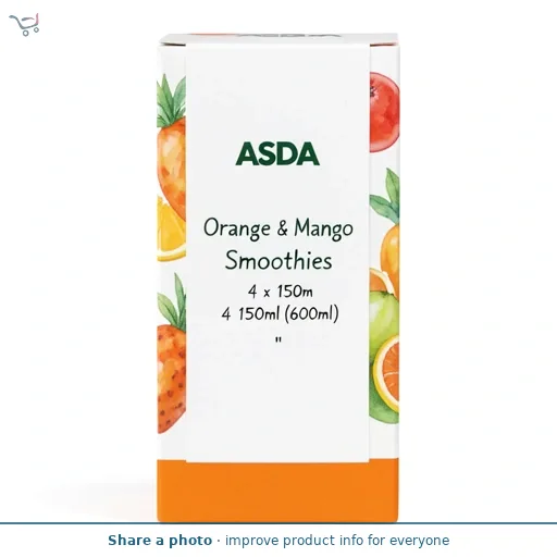 ASDA Orange & Mango Smoothies 4 x 150ml (600ml)