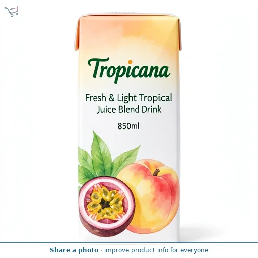 Tropicana Fresh & Light Tropical Juice Blend Drink 850ml
