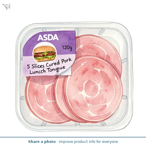 ASDA 5 Slices Cured Pork Lunch Tongue 120g