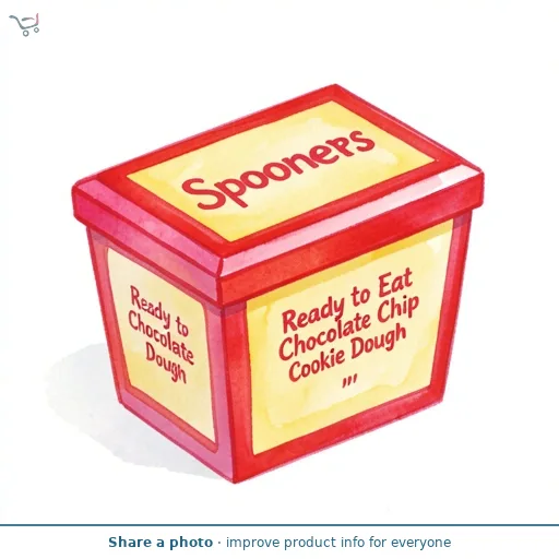 Spooners Ready To Eat Choc Chip Cookie Dough 2x75g