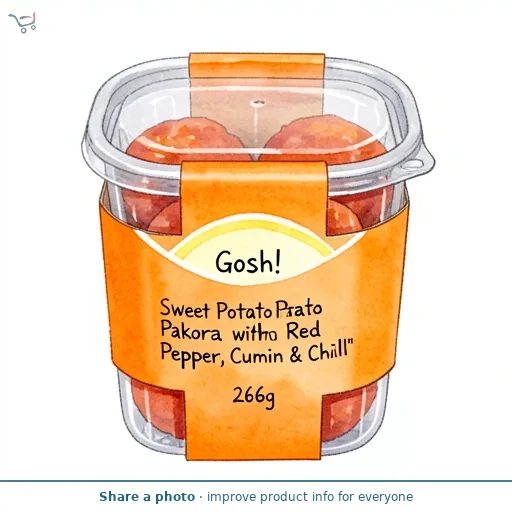 Gosh! Sweet Potato Pakora with Red Pepper, Cumin & Chilli 266g