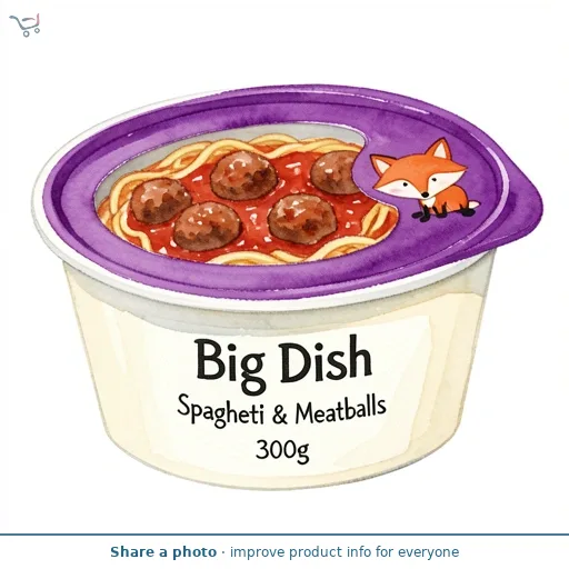 Big Dish Big Spaghetti & Meatballs 300g