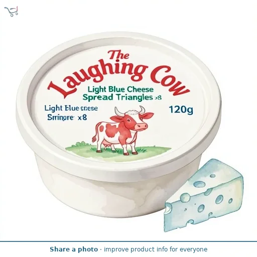 The Laughing Cow 8 Light Blue Cheese Spread Triangles 120g