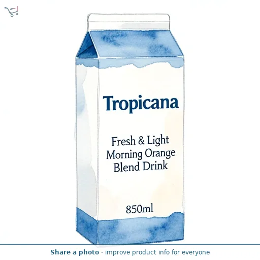 Tropicana Fresh & Light Morning Orange Juice Blend Drink 850ml