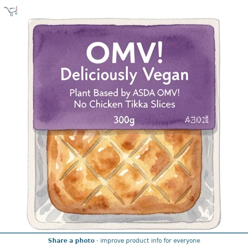 OMV! Deliciously Vegan Plant Based by ASDA OMV! No Chicken Tikka Slices 300g