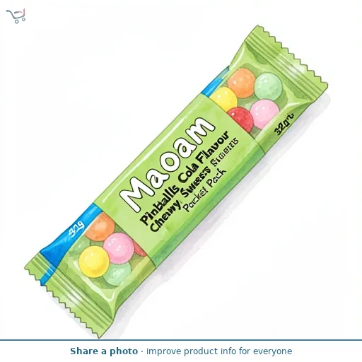 Maoam Pinballs Fruit & Cola Flavour Chewy Sweets Pocket Pack 32g