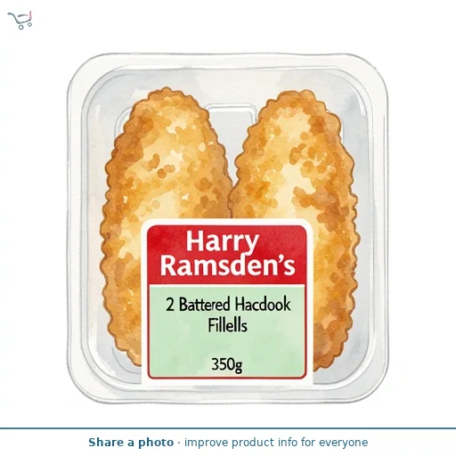 Harry Ramsden's 2 Battered Haddock Fillets 350g