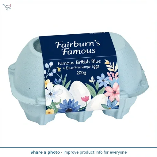 Fairburn's Famous Famous British Blue 4 Blue Free Range Eggs 200g