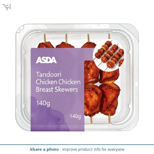 ASDA Tandoori Chicken Breast Skewers 140g