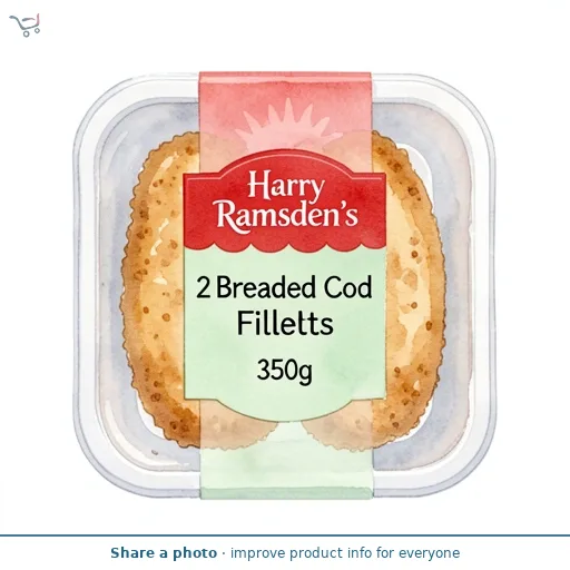 Harry Ramsden's 2 Breaded Cod Fillets 350g