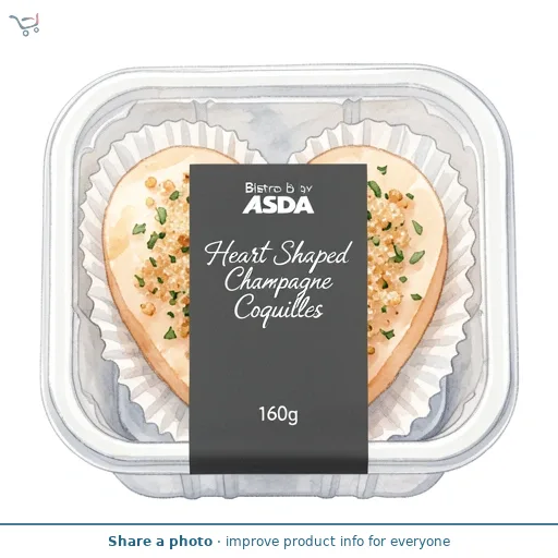Bistro by ASDA Heart Shaped Champagne Coquilles 160g