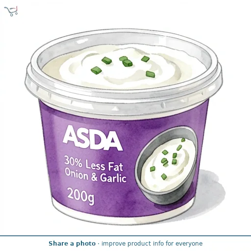 ASDA 30% Less Fat Onion & Garlic 200g