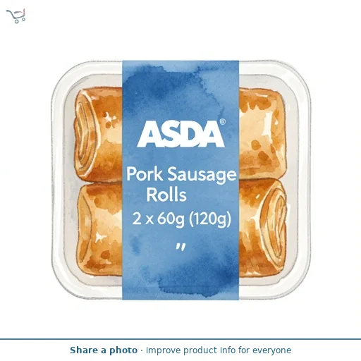ASDA Pork Sausage Rolls 2 x 60g (120g)