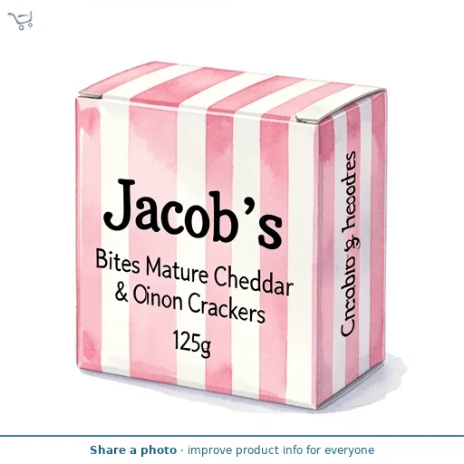 Jacob's Bites Mature Cheddar & Onion Crackers 125g