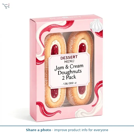 Jam & Cream Doughnuts 2 Pack