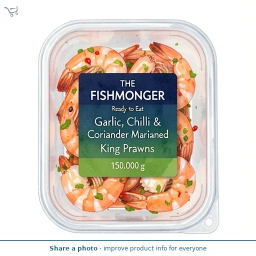 Ready to Eat Garlic, Chilli & Coriander Marinated King Prawns