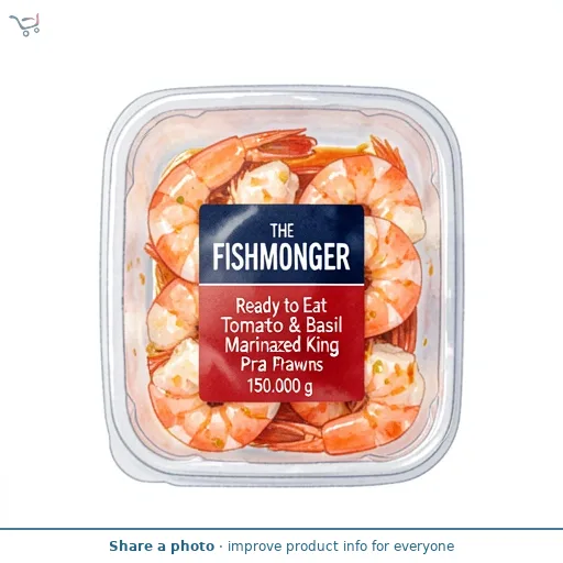 Ready to Eat Tomato & Basil Marinated King Prawns