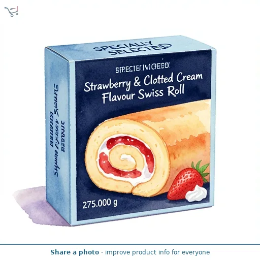 Strawberry & Clotted Cream Flavour Swiss Roll