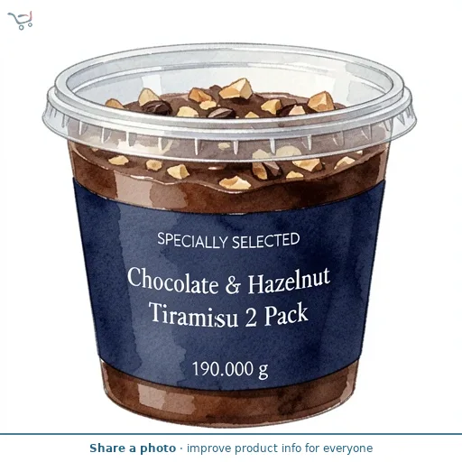 Chocolate & Hazelnut Tiramisu 2 Pack