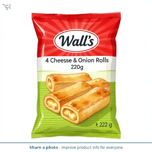 Walls 4 Cheese & Onion Rolls   4x55g