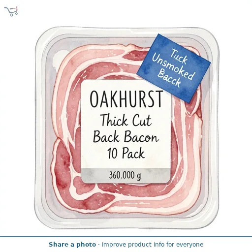Thick Cut Unsmoked Back Bacon 10 Pack
